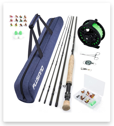 PLUSINNO Fly Fishing Rod and Reel Combo Starter Kit