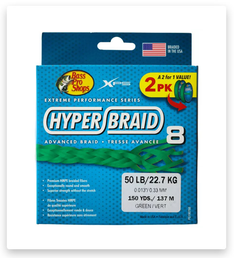 Bass Pro Shops XPS Hyper Braid 8 Fishing Line 2-Pack