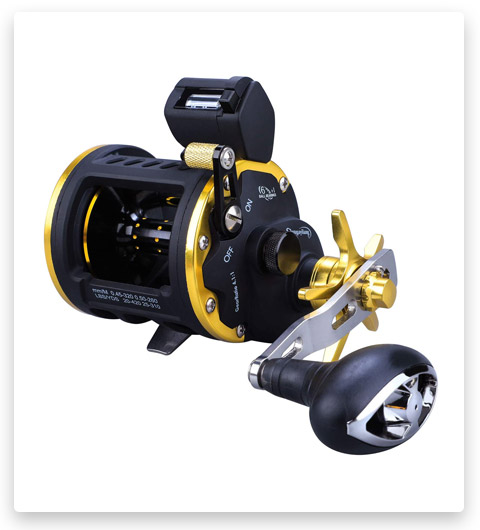 Sougayilang Line Counter Fishing Reel Conventional Level Wind Trolling Reel